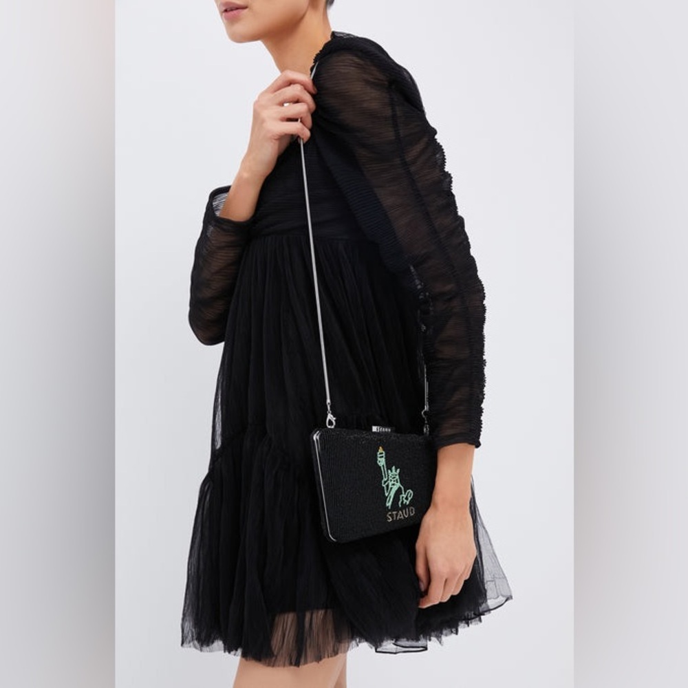 STAUD Carmella NYC Skyline Beaded Clutch - Picture 9 of 16